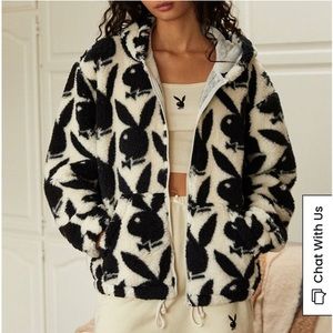 Pacsun Playboy sherpa jacket